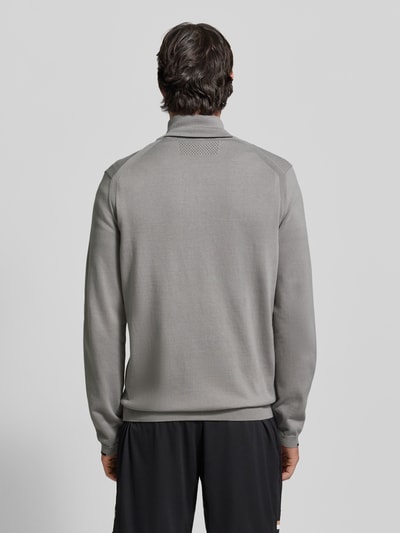 BOSS Green Regular Fit Sweatjacke aus reiner Baumwolle Modell 'KN_EVER-X FZ' Hellgrau 5