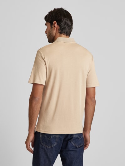 Jack & Jones Premium Regular fit poloshirt met logobadge, model 'CRODNEY' Beige - 5