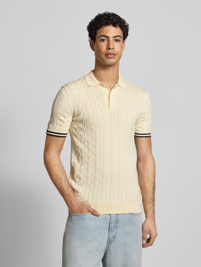 Superdry Poloshirt mit Label-Stitching Offwhite 4
