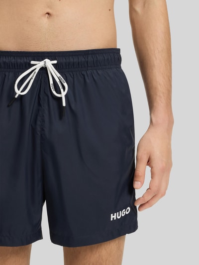 HUGO Badeshorts mit Label-Print Modell 'HAITI' Marine 2
