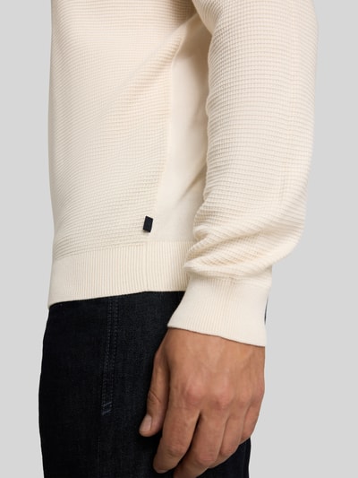 Tom Tailor Regular fit pullover met crew neck kraag Wit - 3