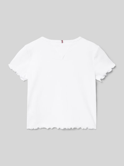 Tommy Hilfiger Teens T-Shirt mit Muschelsaum Modell 'ESSENTIAL' Weiss 3