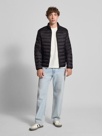 Only & Sons Regular fit gewatteerd jack met ritszakken, model 'GAVIN' Zwart - 1