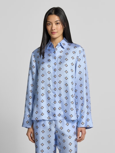 MM by Max Mara relaxed fit overhemdblouse van pure zijde model 'DISCO' Lichtblauw - 4