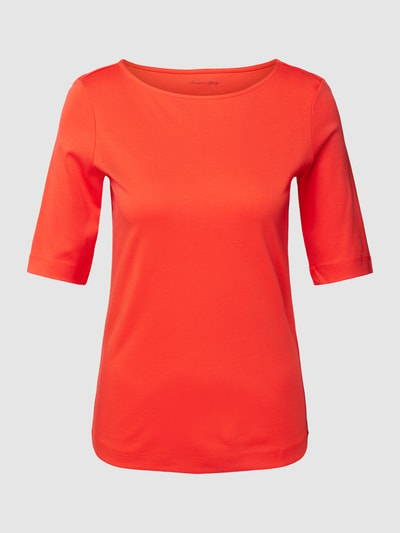 Christian Berg Woman T-Shirt aus Baumwolle mit U-Boot-Ausschnitt Rot 2