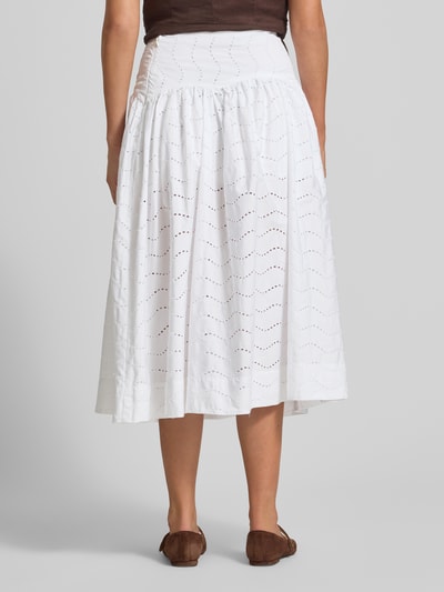 Polo Ralph Lauren A-Linie Maxi-Rock aus reiner Baumwolle Weiss 5
