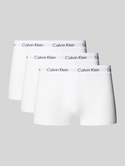 Calvin Klein Underwear Trunks aus Viskose mit Label-Bund im 3er-Pack Weiss 1