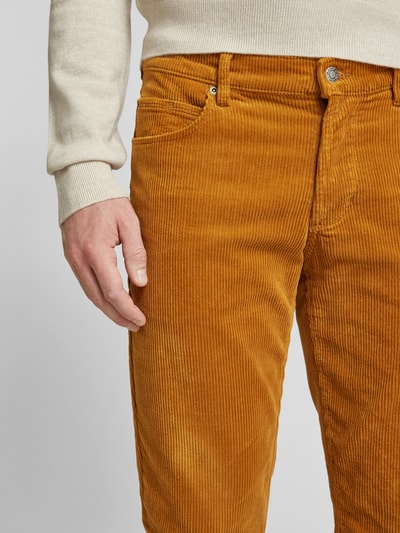 Christian Berg Men Corduroy broek in 5-pocketmodel Donkeroranje - 3