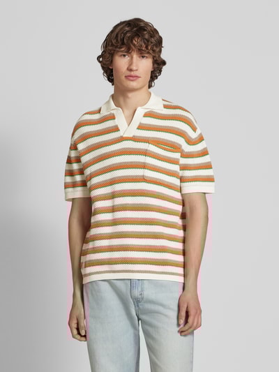 Pepe Jeans Relaxed fit poloshirt met borstzak, model 'LAMAR' Oranje - 4