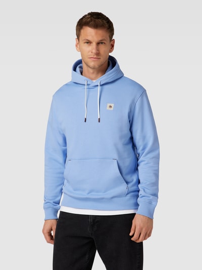 Scotch & Soda Hoodie met logobadge Oceaanblauw - 4