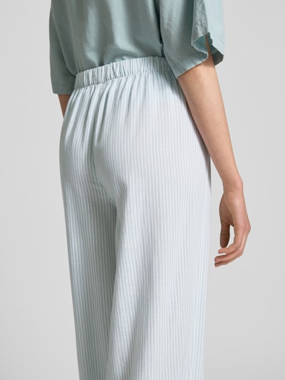 Review Wide Leg Stoffhose mit elastischem Bund Bleu 3