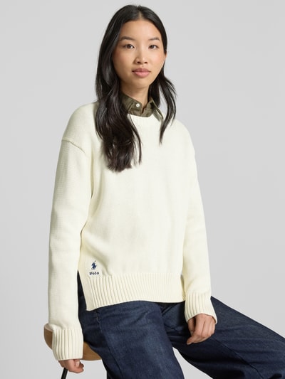 Polo Ralph Lauren Strickpullover mit Logo-Stitching Offwhite 3