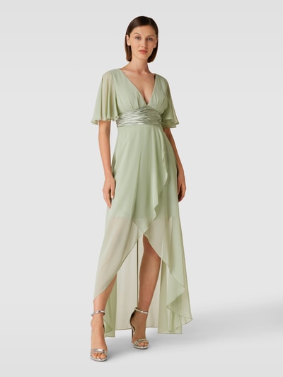 Jake*s Cocktail Abendkleid mit Satinpasse Lind Melange 4