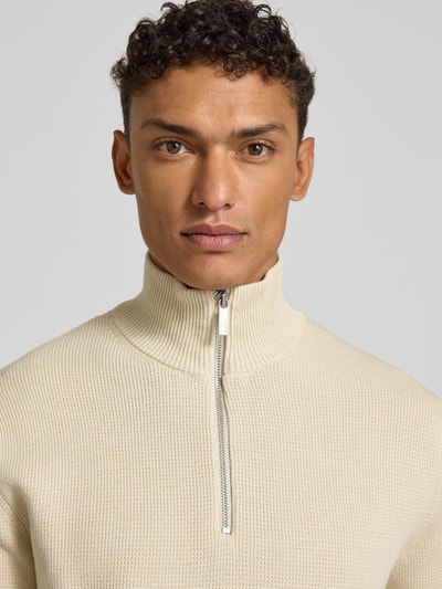 SELECTED HOMME Bluza z kołnierzem o kroju regular fit z czystej bawełny model ‘DANE’ Złamany biały 3