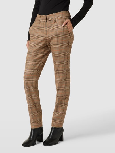 Gardeur Stoffhose mit Webmuster Modell 'Denise' Cognac 4