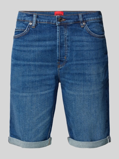 HUGO Tapered Fit Jeansshorts im 5-Pocket-Design Modell '634' Jeansblau 2