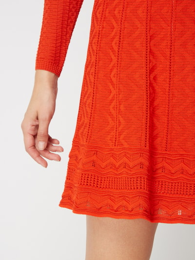 M Missoni Kleid mit Ajourmuster Rot 3