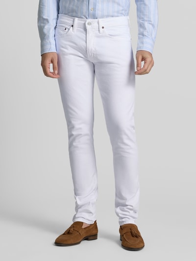 Polo Ralph Lauren Slim Fit Jeans mit 5-Pocket-Design Weiss 4