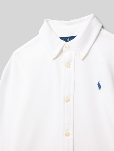 Polo Ralph Lauren Kids Regular Fit Freizeithemd mit Button-Down-Kragen Weiss 2