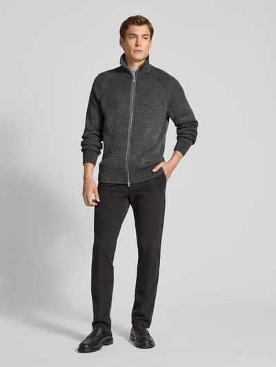 Marc O'Polo Regular Fit Sweatjacke aus Baumwoll-Mix Anthrazit 1