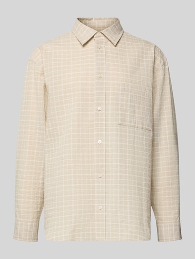 Wood Wood Freizeithemd mit Knopfleiste Modell 'Carter' Beige 2