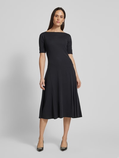 Lauren Ralph Lauren Midi-jurk met boothals, model 'MUNZIE' Zwart - 4