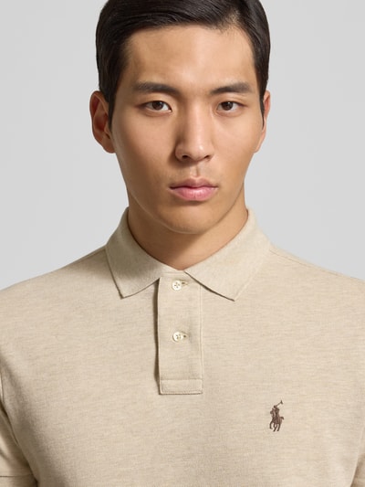 Polo Ralph Lauren Poloshirt met labelstitching Zand - 3