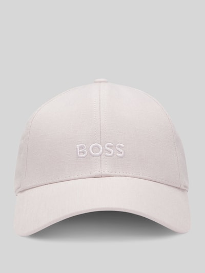 BOSS Basecap aus reinem Leinen mit Label-Stitching Rose 1