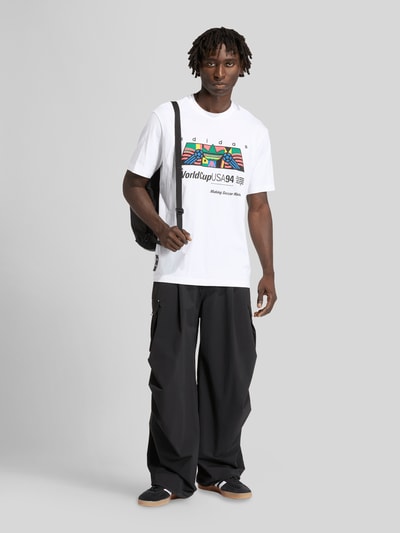 adidas Originals Regular Fit T-Shirt aus reiner Baumwolle Weiss 1