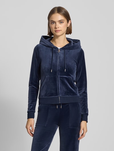 Juicy Couture Sweatjacke mit Logo-Stitching Modell 'ROBERTSON' Dunkelblau 4