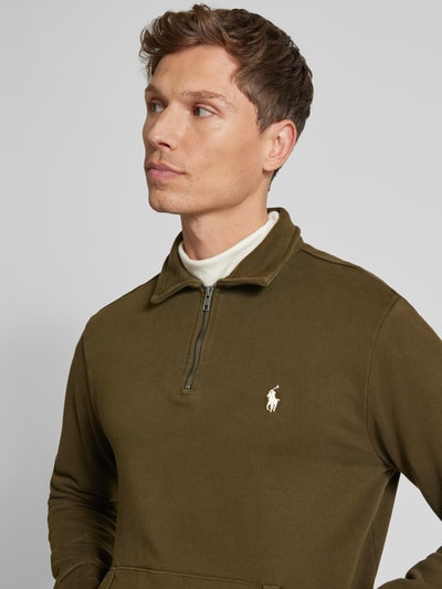 Polo Ralph Lauren Sweatshirt mit Logo-Stitching Oliv 3