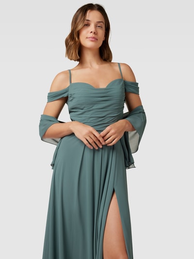 Mascara Abendkleid im Cold-Shoulder-Design Schilf 3