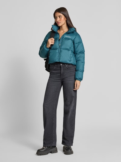COLUMBIA Cropped Steppjacke mit Label-Print Modell 'Puffect™' Petrol 1