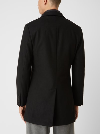 Bruun & Stengade Kurzmantel aus Wollmischung im 2-in-1-Look Modell 'Ontario' Schwarz 6