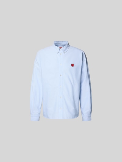 Produktfoto, Regular Fit Freizeithemd aus Baumwolle von Kenzo in Hellblau mit Button-Down-Kragen, durchgehende Knopfleiste, Langärmelig