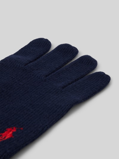 Polo Ralph Lauren Fingerhandschuhe aus reiner Wolle Marine 3