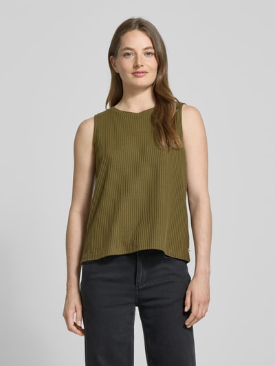 Tom Tailor Denim Loose fit top met wafelstructuur Olijfgroen - 4