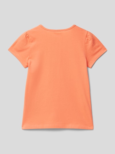 s.Oliver RED LABEL T-shirt met plooien Oranje - 3