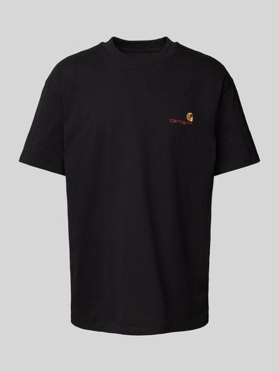 Carhartt Work In Progress T-Shirt mit Label-Stitching Black 2