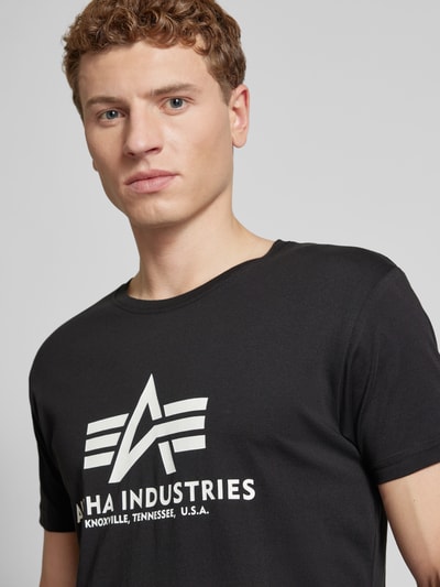 Alpha Industries T-shirt z nadrukiem z logo w zestawie 2 szt. Czarny 3