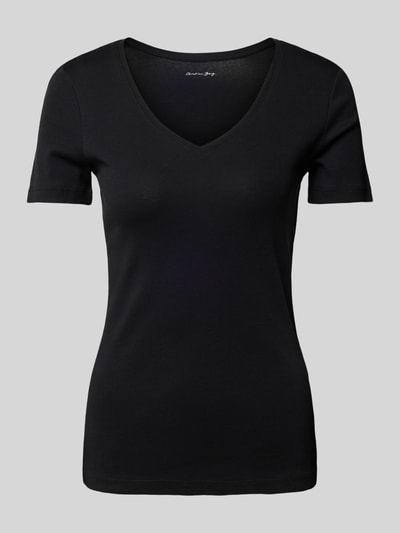 Christian Berg Woman T-Shirt mit V-Ausschnitt Black 2