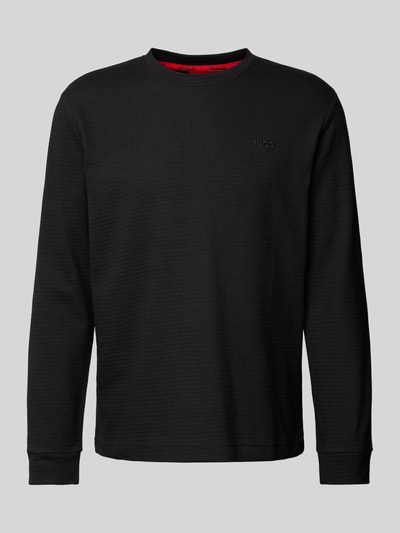 HUGO Longsleeve mit gerippten Abschlüssen Modell 'Austin' Black 1