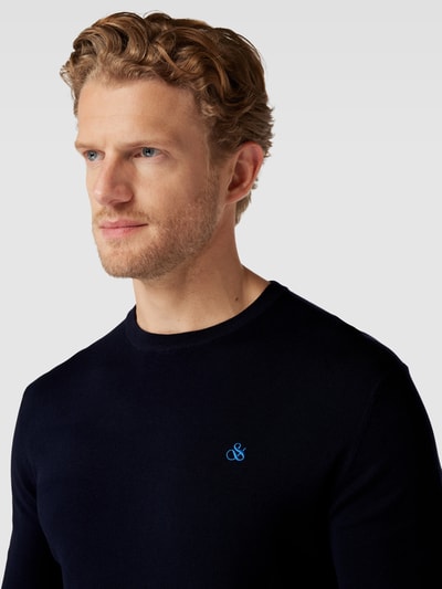 Scotch & Soda Strickpullover mit Rundhalsausschnitt Marine 3
