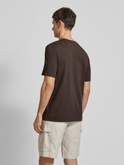 BOSS Orange T-Shirt mit Label-Print Modell 'TCHUP' Dunkelbraun 5