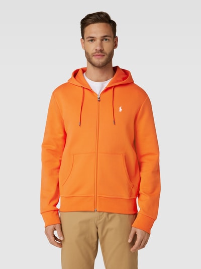 Polo Ralph Lauren Sweatjacke mit Label-Stitching Orange Melange 4