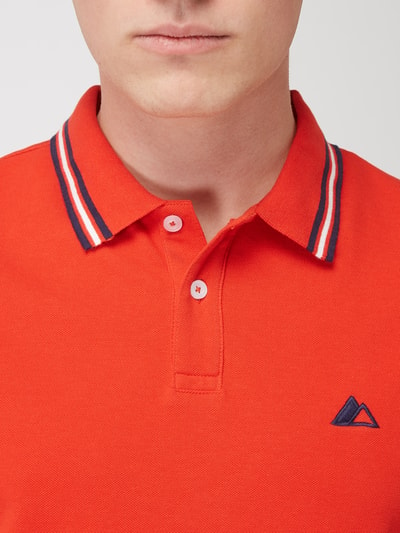 REVIEW Poloshirt mit Kontrastabschlüssen Rot 3