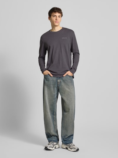 Tommy Jeans Slim fit shirt met lange mouwen van puur katoen Antraciet - 1