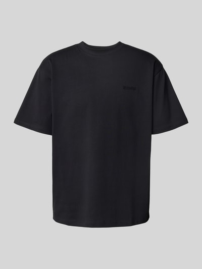 WOODBIRD T-Shirt mit Label-Stitching Modell 'Baine' Black 2