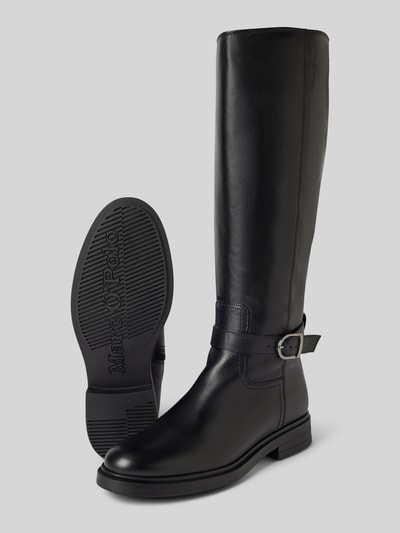 Marc O'Polo Stiefel aus Rindsleder mit dekorativem Riemen Black 3