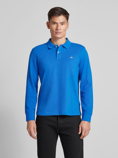 Gant Regular Fit Poloshirt mit Label-Stitching Modell 'SHIELD' Royal 4